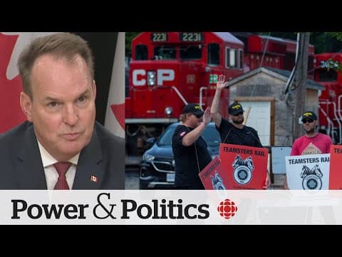 YouTube thumbnail for Federal government steps in to halt unprecedented Canada-wide rail shutdown