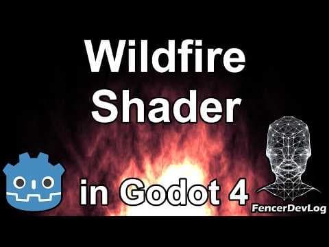 YouTube thumbnail for Godot 4: Wildfire shader (tutorial)