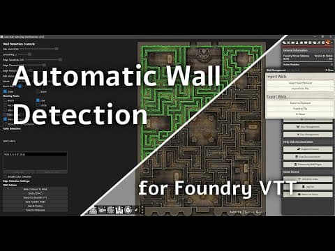 YouTube thumbnail for Auto Wall - Automatic Wall Detection for Foundry VTT