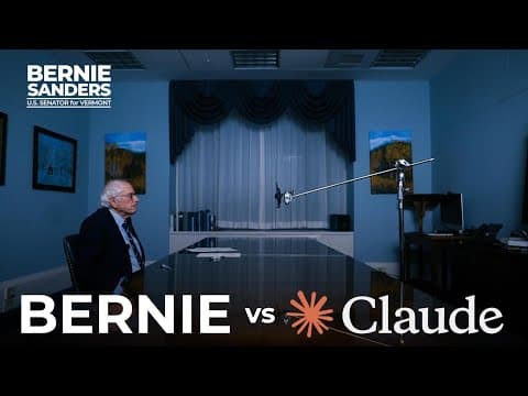 YouTube thumbnail for Bernie Sanders: I spoke to AI agent Claude