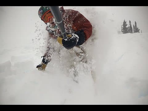 YouTube thumbnail for I caught a two foot snowfall in Whistler in April. Deepest powder of my life!
