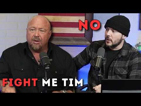 YouTube thumbnail for Alex Jones CRASHES Out on Tim Pool's Show Over Joe Rogan