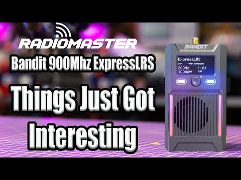 YouTube thumbnail for Radiomaster releases Bandit Series: 1W 900Mhz ExpressLRS