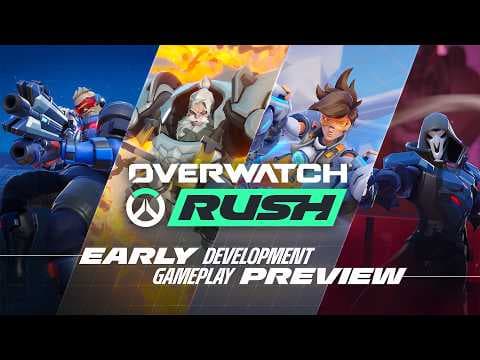 YouTube thumbnail for [Blizzard] Overwatch Rush | Early Development Gameplay Preview (Mobile)