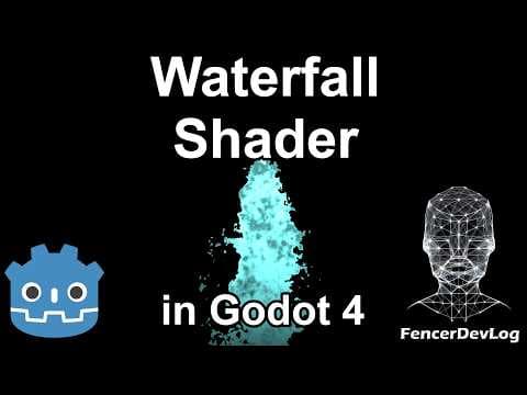 YouTube thumbnail for Godot 4: Waterfall shader (tutorial)