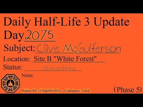 YouTube thumbnail for There's a guy who posts daily updates on whether Half-Life 3 has been released since 2075 days