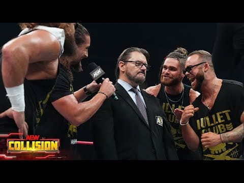 YouTube thumbnail for [AEW Collision] Bullet Club Gold is really growing on me