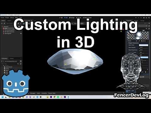 YouTube thumbnail for Godot 4: Custom lighting in 3D (tutorial)