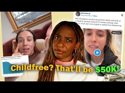 YouTube thumbnail for Apparently being childfree is a threat now?