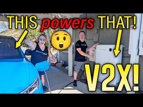 YouTube thumbnail for Mustang Mach-E Powers an ENTIRE House! Bidirectional Charging from Sigenergy (V2X)