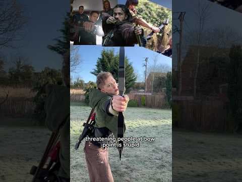 YouTube thumbnail for I was wrong about this trope… kind of (threatening people with a bow at a short range)