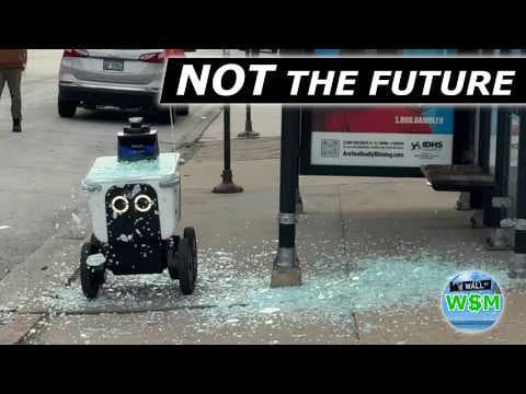 YouTube thumbnail for Autonomous Delivery Robots, Silicon Valley's Latest Flop