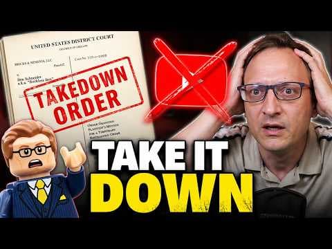 YouTube thumbnail for Lawyer recaps lawsuits in the Bricks & Minifigs scandal (It's messy)