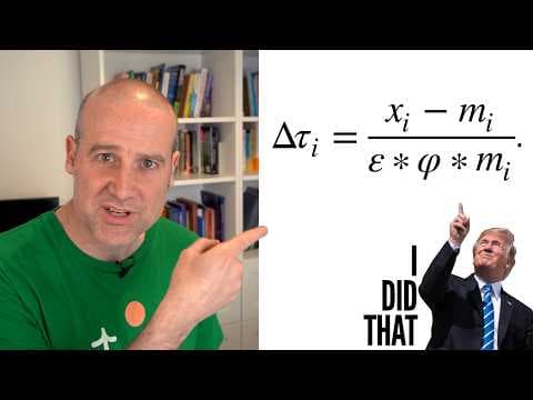 YouTube thumbnail for New Matt Parker video on Trump's tariff equation