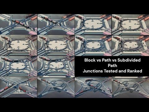 YouTube thumbnail for 🚦 **Train Junctions:** Block vs Path vs Subdivided Path, Tested & Ranked -- video by BitwiseAssembly