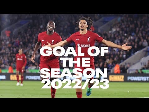 YouTube thumbnail for GOAL OF THE SEASON WINNER 2022/23 | Best goals from Salah, Gakpo, Nunez