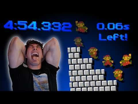 YouTube thumbnail for [WR] Super Mario Bros. Any% Speedrun in 4:54.332 by Niftski