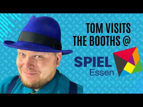 YouTube thumbnail for Tom Vasel visits the booths at Essen Spiel 2024