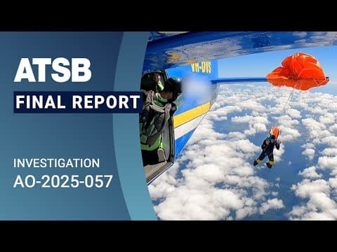 YouTube thumbnail for Premature parachute opening over Tully Airport