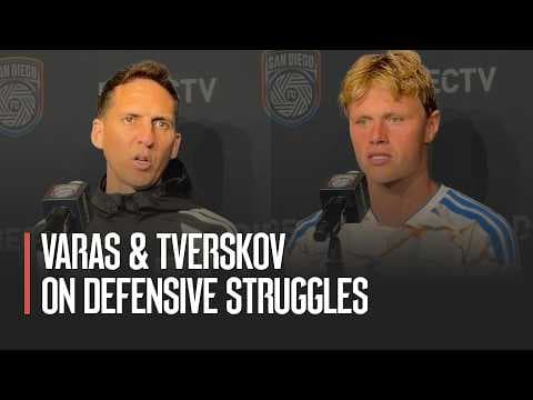 YouTube thumbnail for SDFC vs Dynamo Postmatch Press Conference - Mikey Varas, Jeppe Tverskov