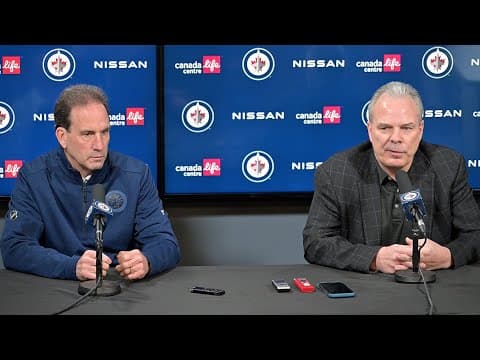 YouTube thumbnail for Jets end of season media availability: Coach Scott Arniel & GM Kevin Cheveldayoff