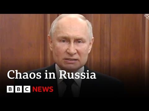 YouTube thumbnail for 24 hours of chaos in Russia and Ukraine war frontline report - BBC News