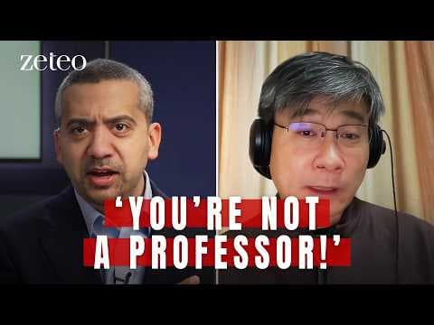 YouTube thumbnail for Mehdi Hasan vs. ‘Professor’ Jiang - Mehdi Hasan challenges Jiang on how accurate those predictions are
