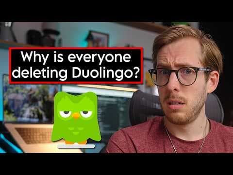 YouTube thumbnail for Duolingo’s AI Update is Quietly Ruining Everything