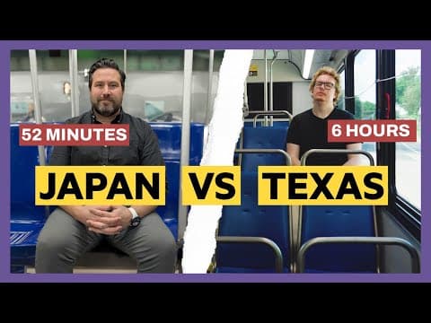 YouTube thumbnail for "We Compared Public Transit in Texas and Japan"