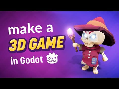 YouTube thumbnail for How to make 3D Games in Godot