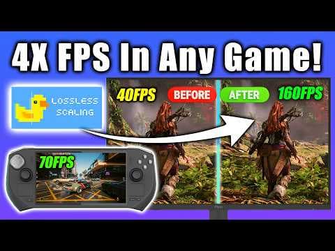 YouTube thumbnail for How to Use Lossless Scaling and Frame Generation with ROG Ally to Boost Your Game Performance