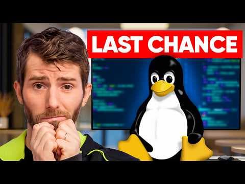 YouTube thumbnail for LTT does another Linux Challenge