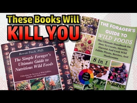 YouTube thumbnail for Review of AI generated foraging Books and how they can kill you
