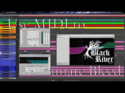 YouTube thumbnail for Eliminate Drum Bleed w/ Gate-Generated MIDI | #blackriverstudio