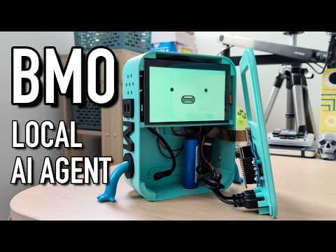 YouTube thumbnail for I made a real BMO local AI agent with a Raspberry Pi and Ollama