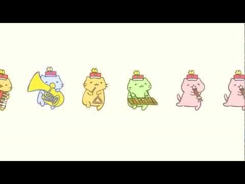 YouTube thumbnail for みっちりねこマーチ - MitchiriNeko March - Cute cat characters in a marching band!