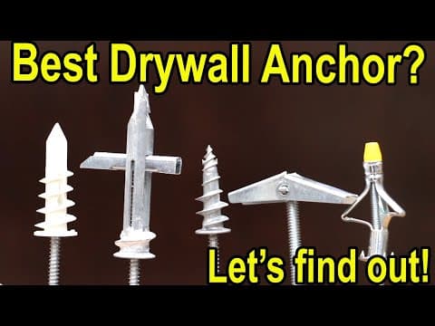YouTube thumbnail for Which Drywall Anchor is Best? Let's find out! - Project Farm (17:10)