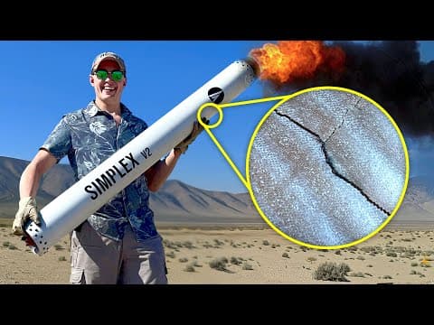 YouTube thumbnail for [Video] The Largest Rocket Motor I've Built (it broke me)