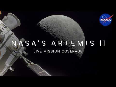 YouTube thumbnail for NASA's Artemis II Live Mission Coverage (Official Broadcast)