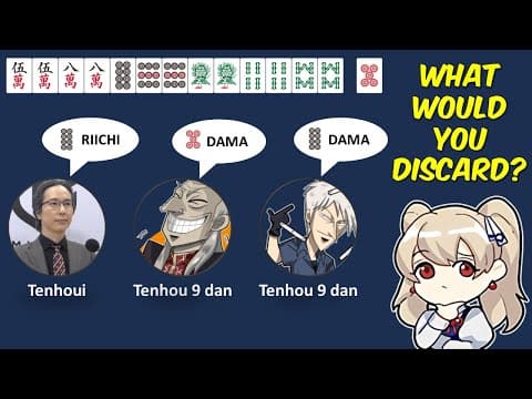 YouTube thumbnail for 5 WWYDs that even Riichi Mahjong Pros Disagree On!
