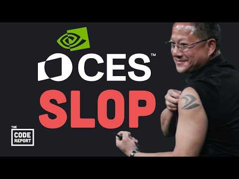 YouTube thumbnail for 17 weird new tech products at CES you (obviously don't) need right now (Fireship on YouTube)