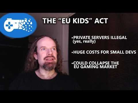 YouTube thumbnail for EU citizens on here, Ross Scott is warning about a draconian law in the European Union.