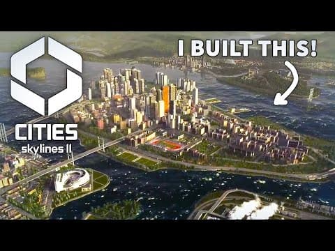 YouTube thumbnail for two dollars twenty: I Built the City for the Cities Skylines 2 Trailer. My Experience Playing Cities Skylines 2