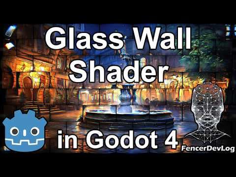 YouTube thumbnail for Godot 4: Glass wall shader (tutorial)