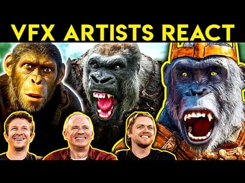 YouTube thumbnail for Kingdom of the Planet of the Apes VFX Interview (Corridor Crew, potential spoilers)