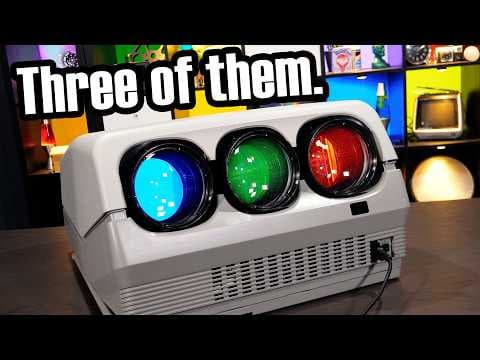 YouTube thumbnail for [Technology Connections] Video projectors used to be ridiculously cool [34:39]