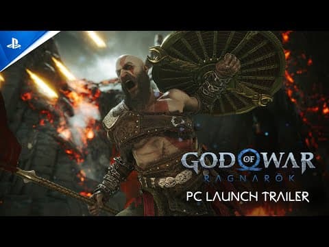 YouTube thumbnail for God of War Ragnarök - PC Launch Trailer