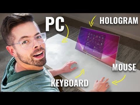 YouTube thumbnail for Guys check this video! "I Built the World's First Invisible PC Setup" 😍