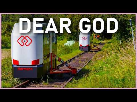 YouTube thumbnail for Techbros invented trains...again. Except much more complex, much more dangerous, and with much less capacity.