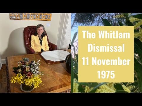 YouTube thumbnail for The Whitlam Dismissal - 11 November 1975 | Constitutional Clarion [50 year anniversary]